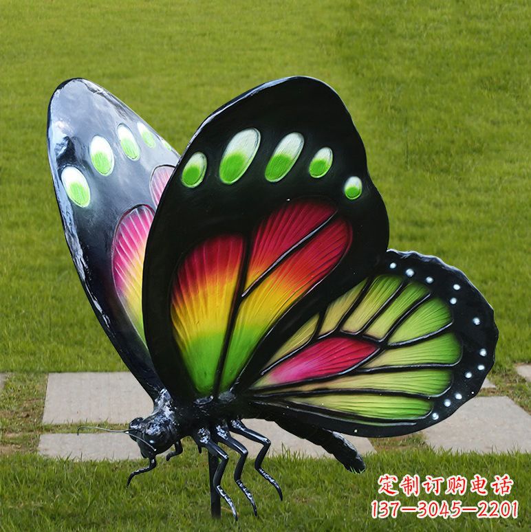 内江树脂仿真蝴蝶草坪动物昆虫雕塑