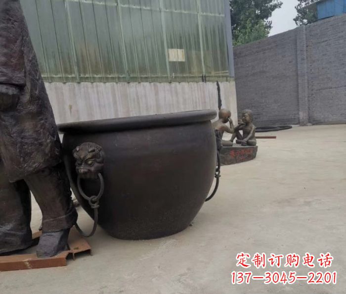 内江水缸铜雕塑 (2)