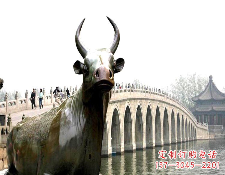 内江水牛铜雕景观