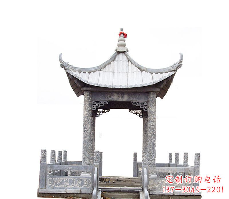 内江四角仿古石凉亭石雕