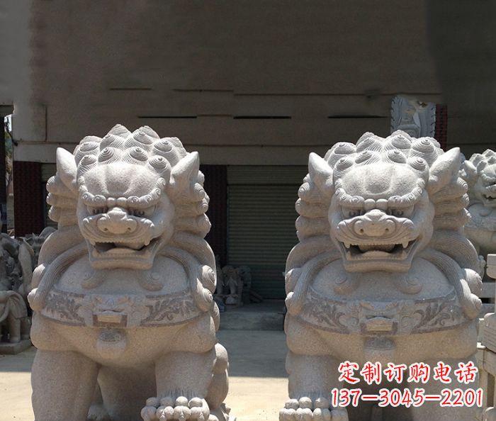 内江寺庙景观仿古镇宅石狮子