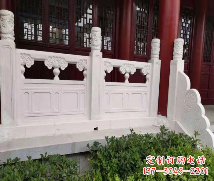 内江寺庙景观汉白玉石浮雕栏板 (3)
