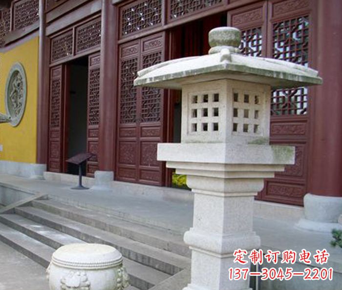 内江寺庙景观镂空石灯石雕