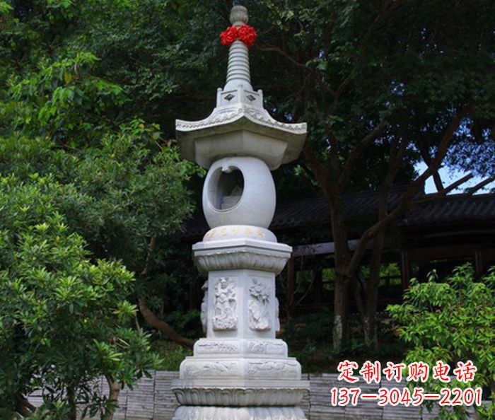 内江寺庙景观舍利塔石雕 (2)