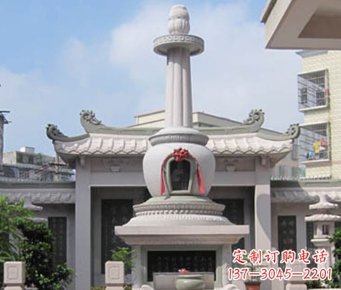 内江寺庙景观舍利塔石雕 (4)