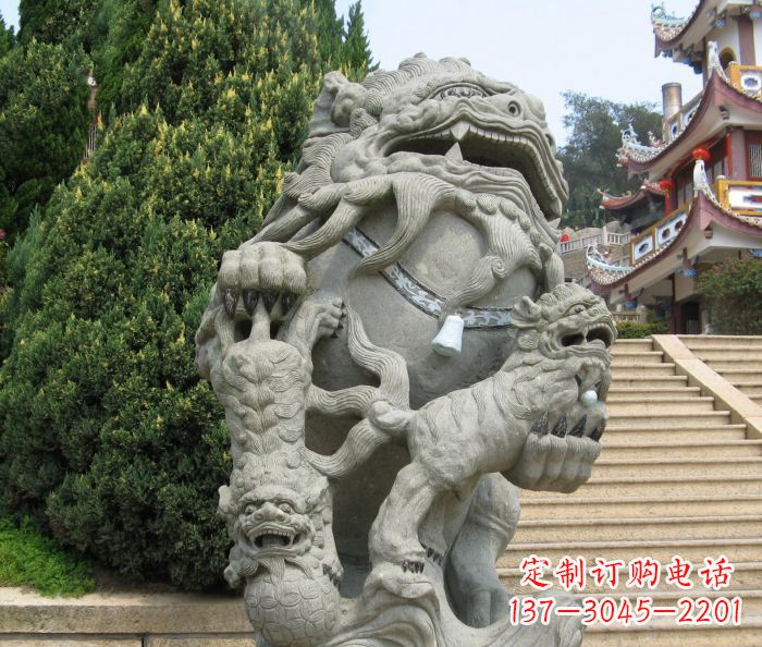 内江寺庙景观狮子石雕