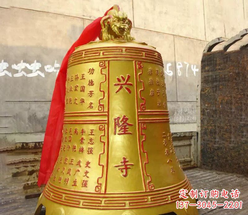 内江寺庙景观铜钟雕塑