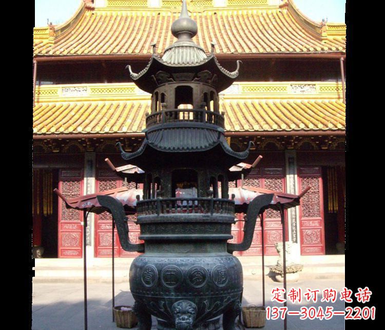 内江寺庙景观香炉铜雕
