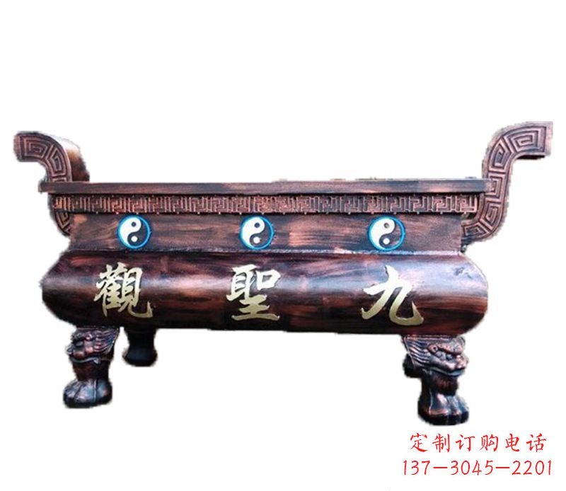 内江寺庙九龙香炉铜雕