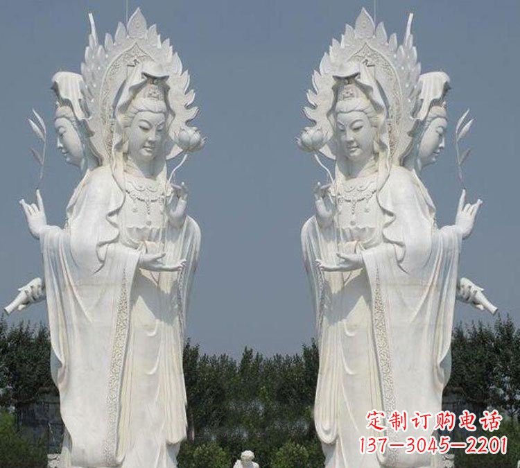 内江寺庙三面观音菩萨雕塑