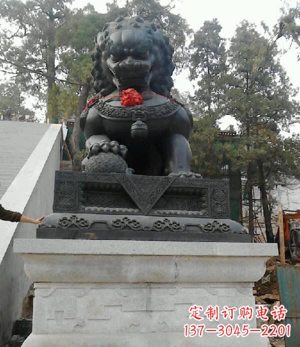 内江寺庙狮子铜狮子雕塑