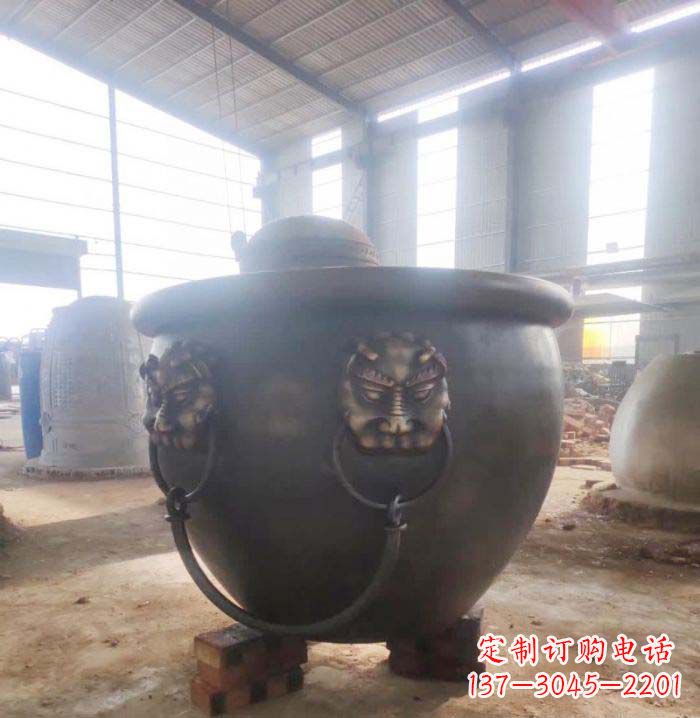 内江寺庙水缸铜雕
