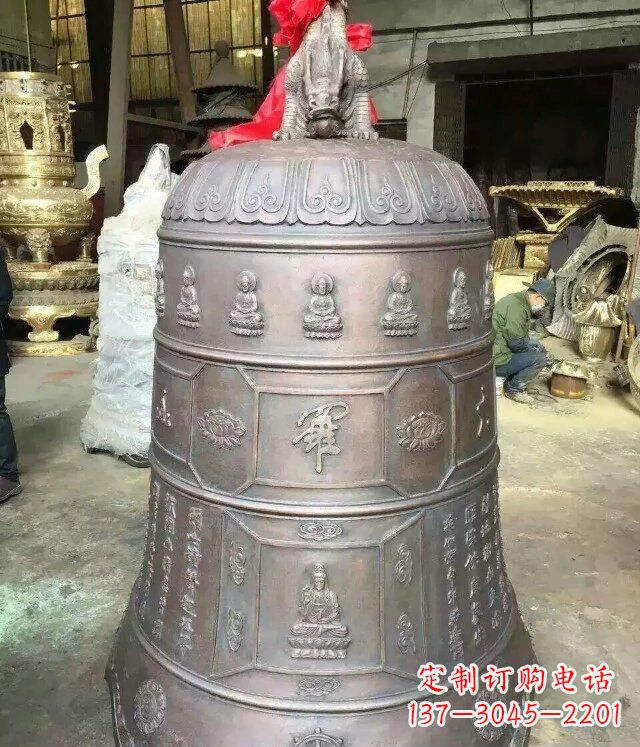 内江寺庙铜雕钟铸铜钟雕塑