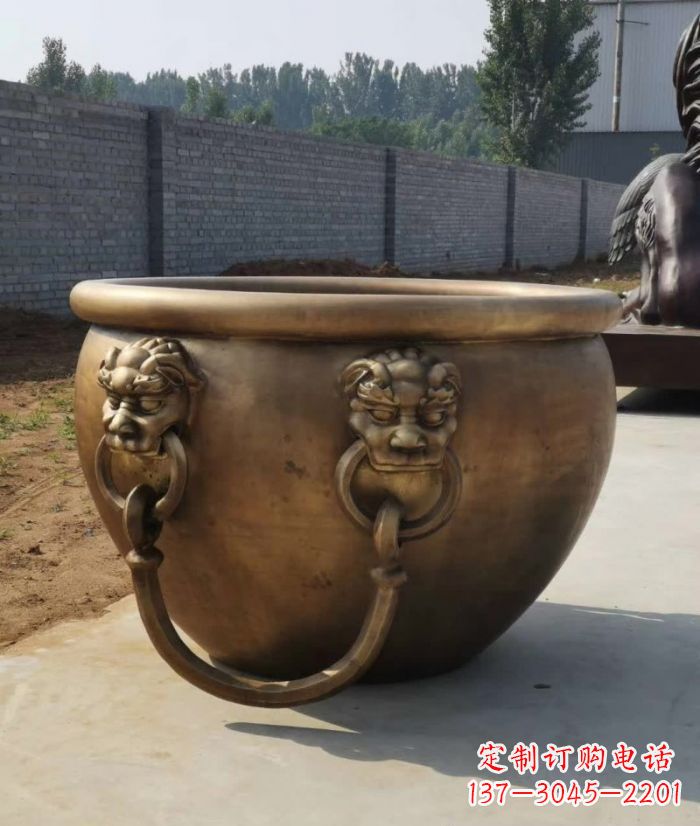 内江寺庙铜雕水缸