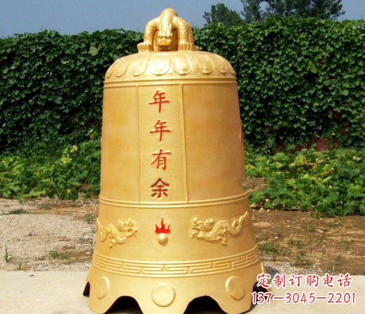 内江寺庙铜钟雕塑 (2)