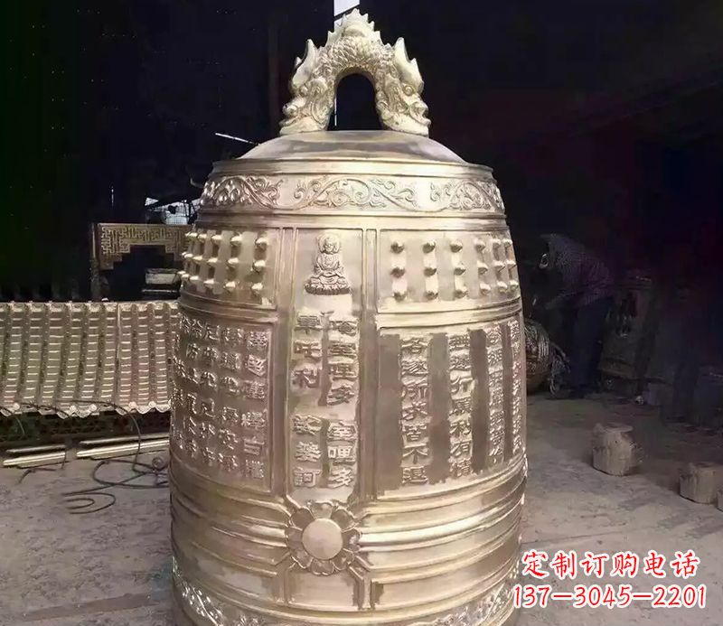 内江寺庙铜钟雕塑 (3)