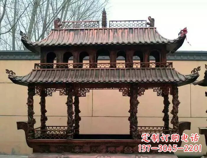 内江寺庙香炉铜雕 (3)