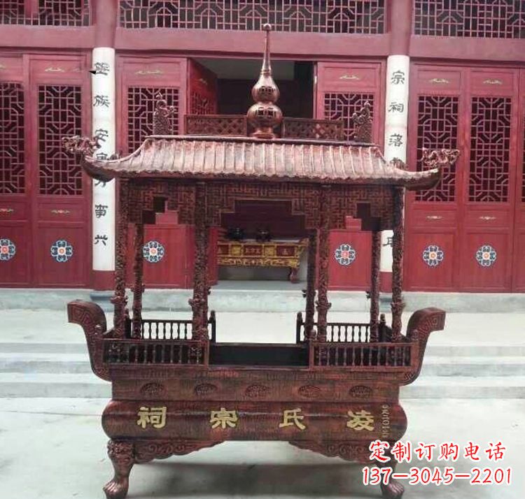 内江寺庙香炉铜雕
