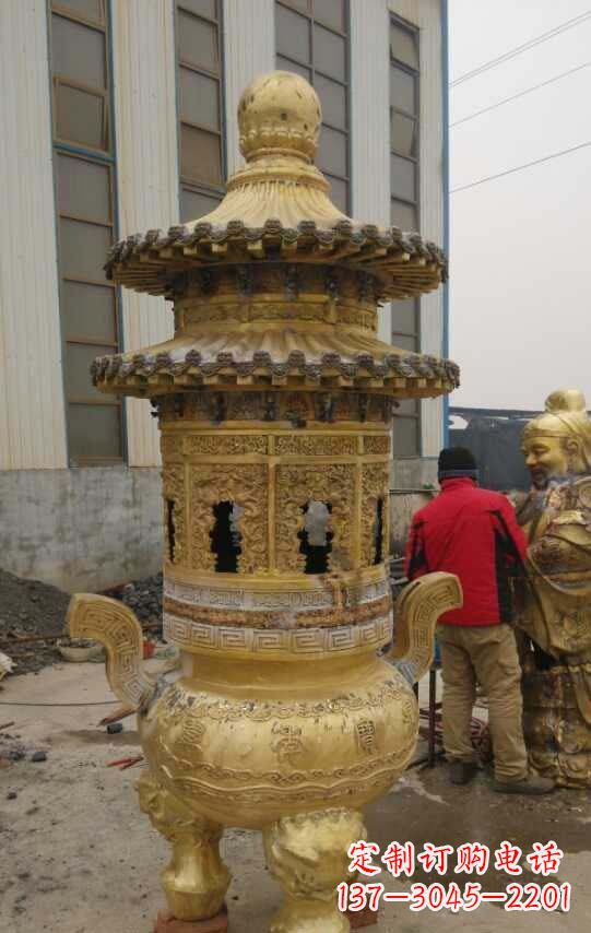 内江寺庙香炉铜雕塑