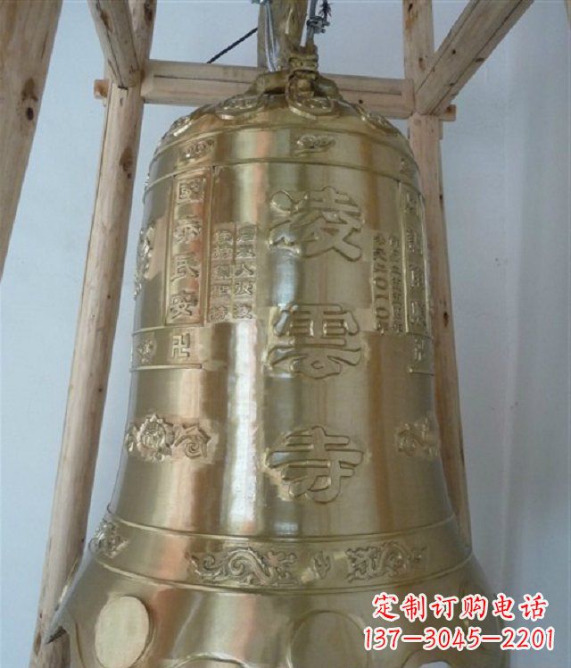 内江寺庙铸铜钟雕塑 (2)