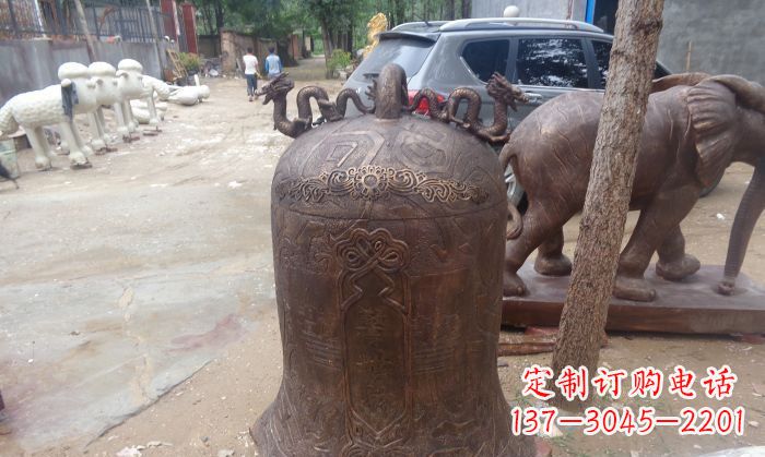 内江寺庙铸铜钟铜雕 (3)