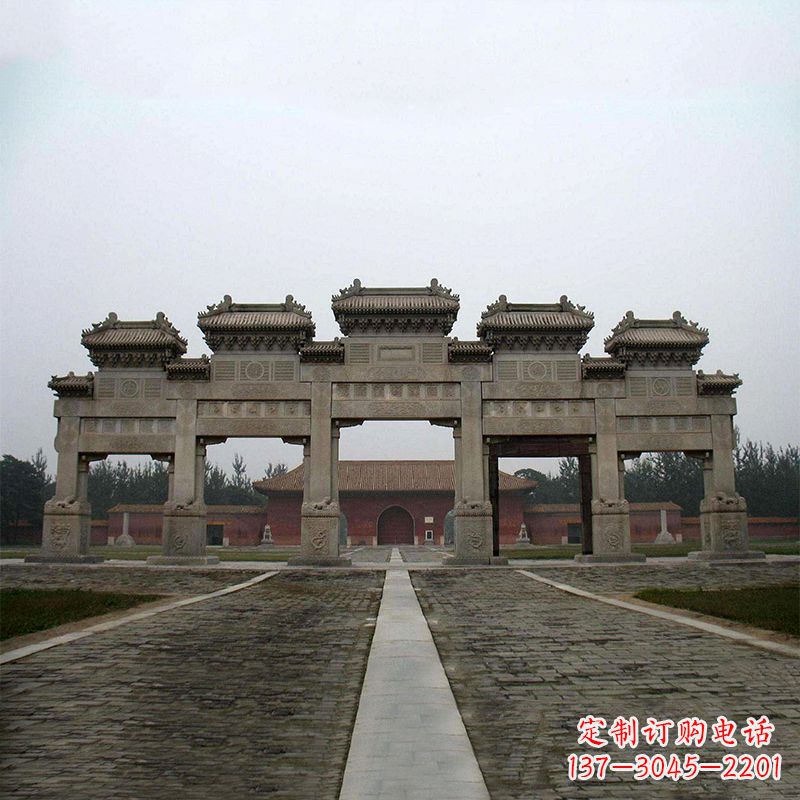 内江寺院五门石牌楼