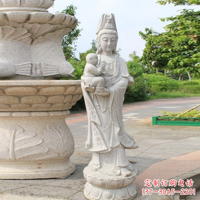 内江送子观音汉白玉石雕