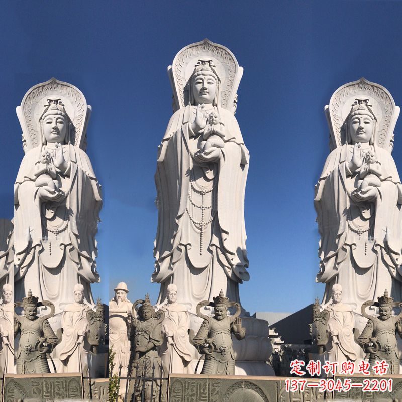 内江送子观音大型石雕塑
