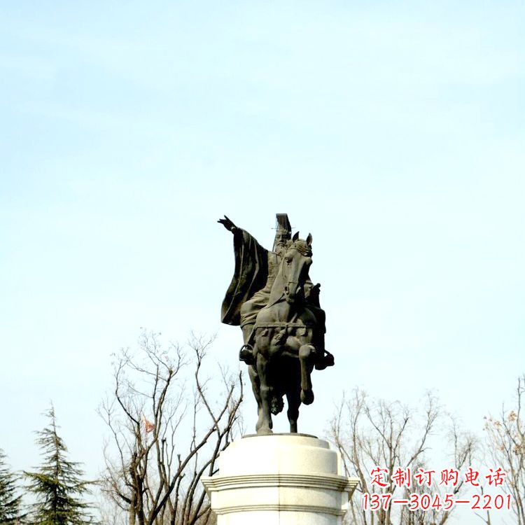 内江隋文帝杨坚铜雕塑像
