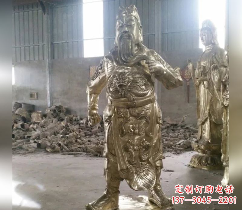 内江提刀关公武财神铜雕