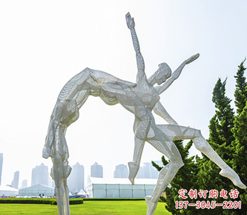 内江体操运动员不锈钢雕塑