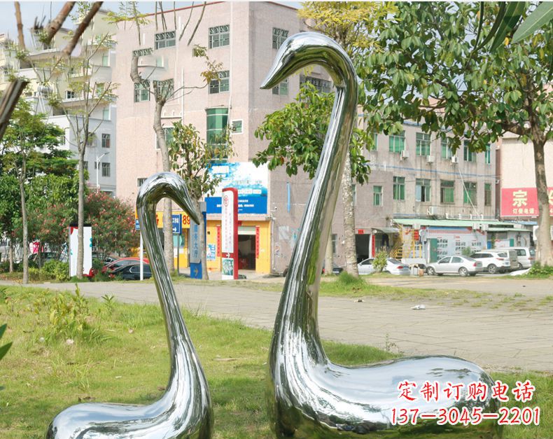 内江天鹅抽象不锈钢雕塑112