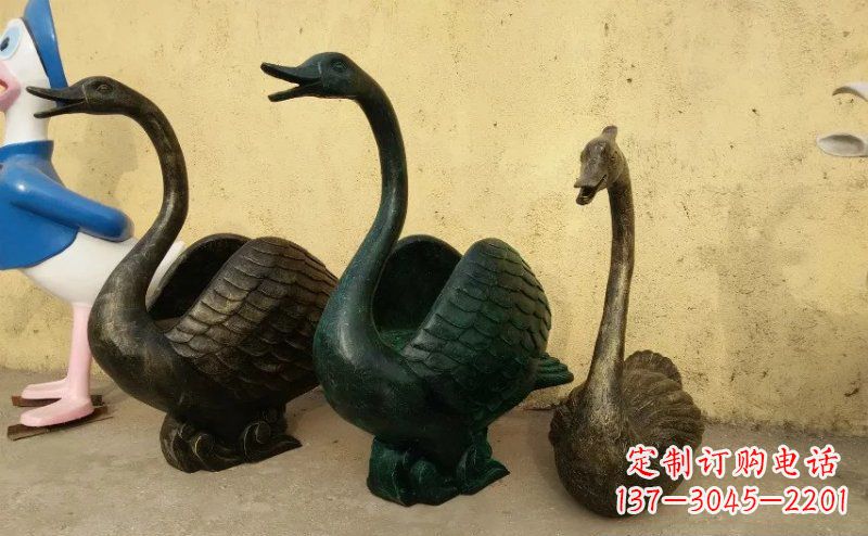 内江天鹅动物铜雕 (3)