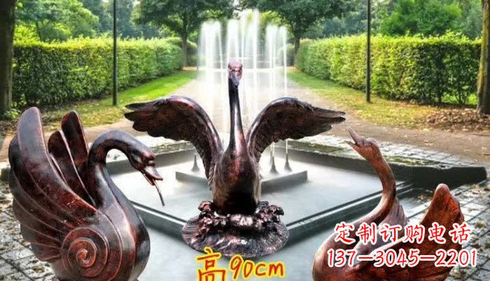 内江天鹅喷泉铜雕塑