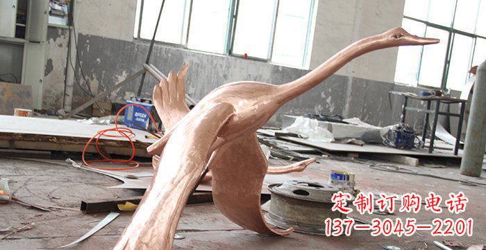 内江天鹅铸铜动物铜雕