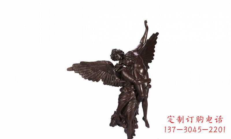 内江天使玻璃钢仿铜人物雕塑