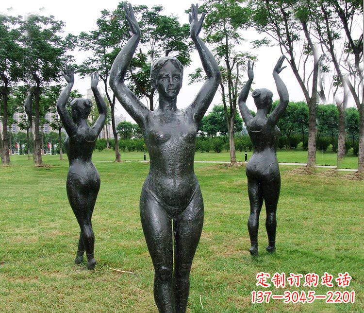 内江跳芭蕾舞的女孩铜雕