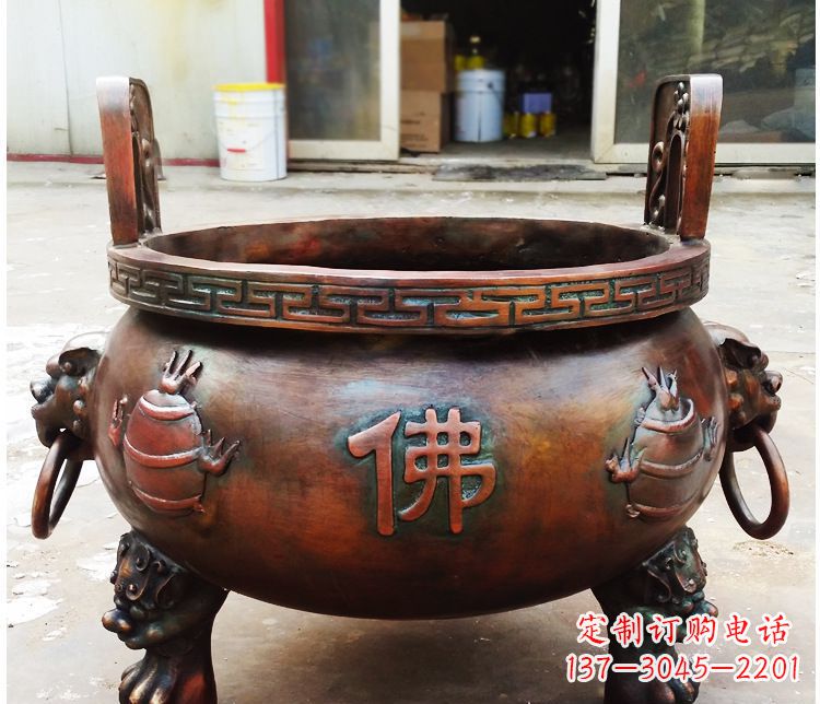 内江铜雕祠堂景观香炉