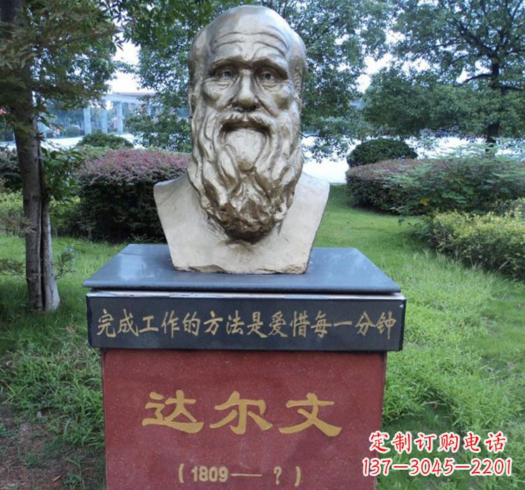 内江铜雕达尔文头像雕塑