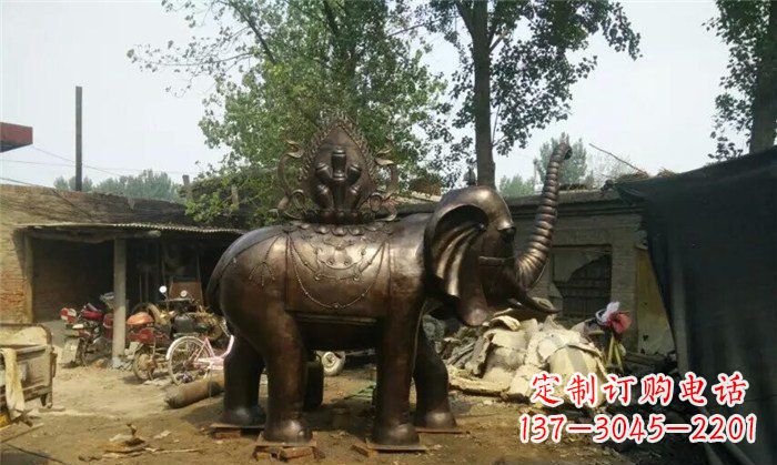 内江铜雕大象平安吉祥公园动物雕塑