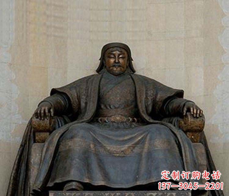 内江铜雕大型成吉思汗雕塑
