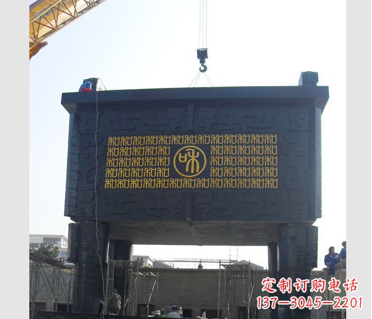 内江铜雕大型鼎盛香炉