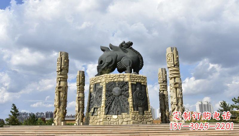 内江铜雕大型骆驼广场动物雕塑