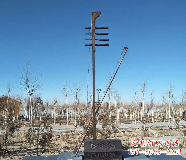 内江铜雕二胡景观雕塑