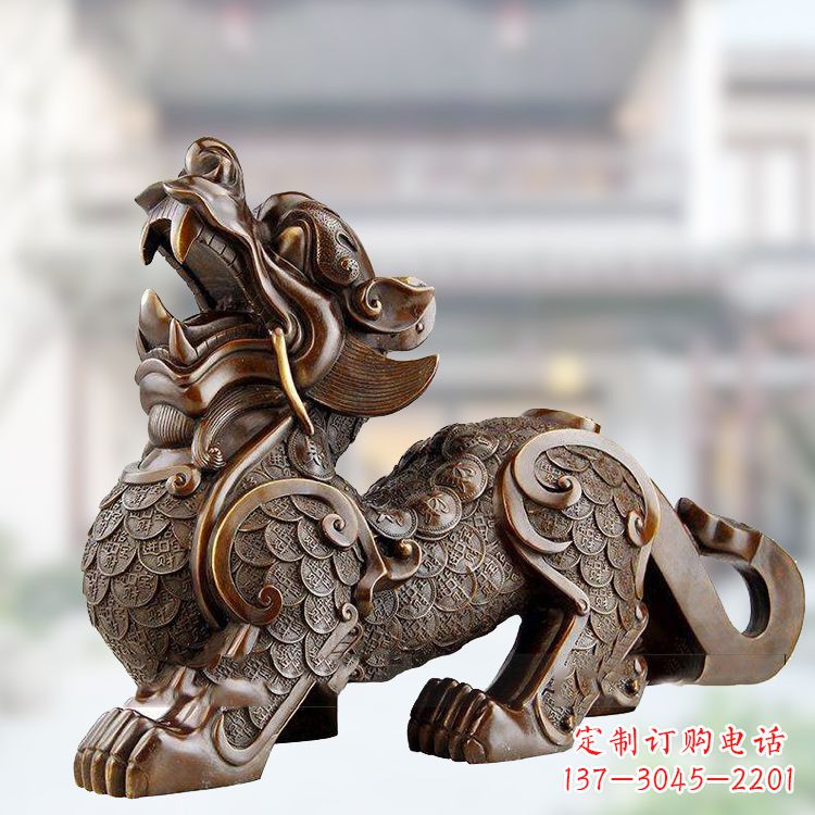 内江铜雕仿古辟邪貔貅