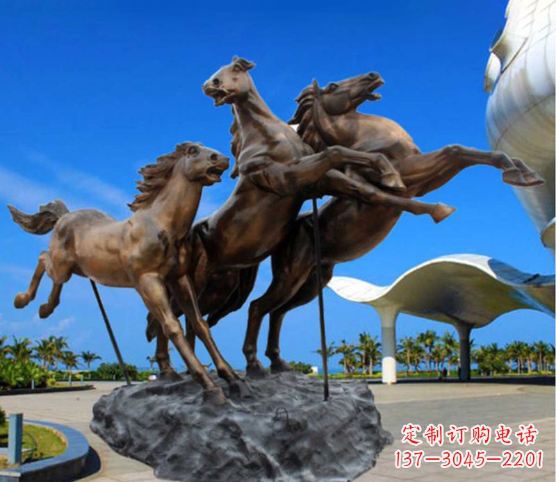 内江铜雕飞马广场动物雕塑