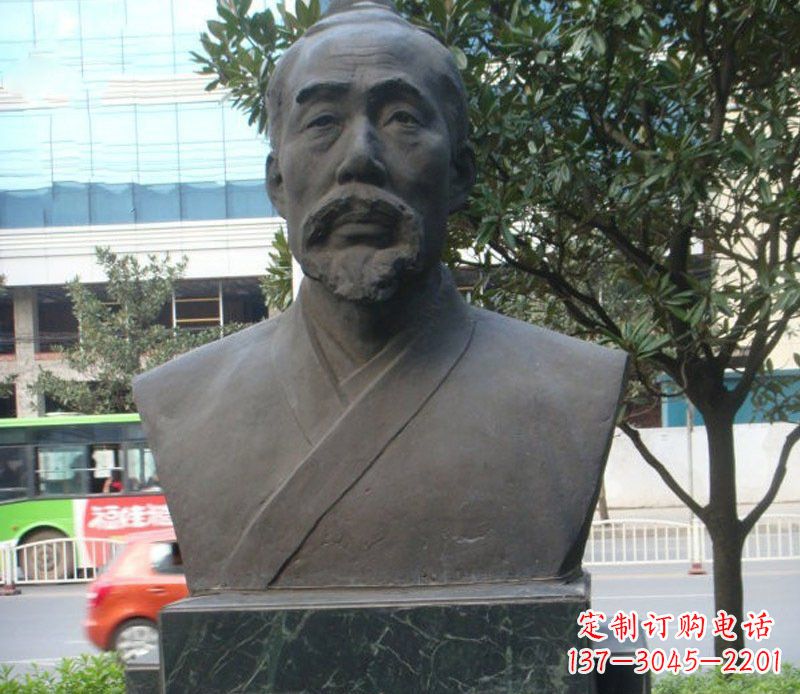 内江铜雕管仲名人雕塑肖像