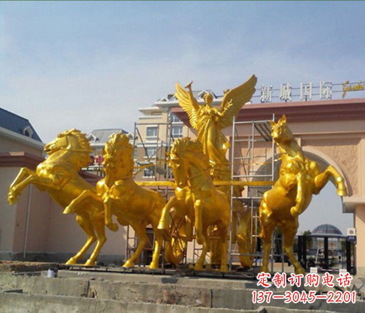 内江铜雕广场阿波罗战马雕塑
