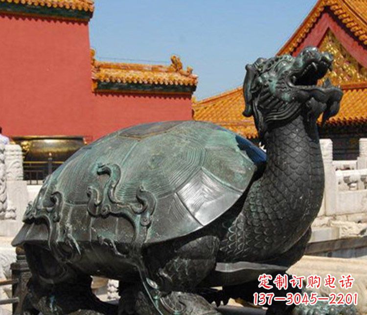 内江铜雕广场龙龟动物雕塑