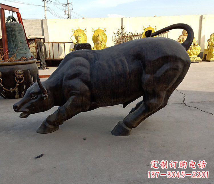 内江铜雕广场水牛动物雕塑 (2)